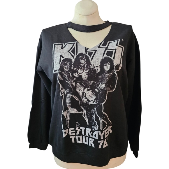 KISS “Destroyer Tour ’76” Vintage Style Pullover Sweatshirt – Women's XL - Picture 2 of 10